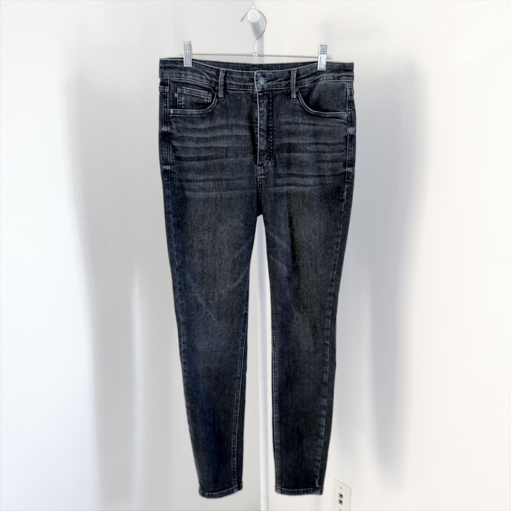 Judy Blue Size 11/30 High Rise Tummy Control Skinny Jeans Black Denim - Picture 2 of 9